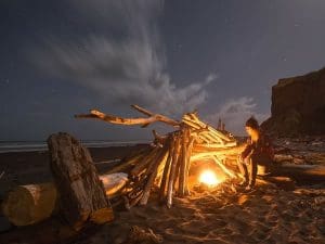 Fire at the beach