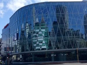 Glass building