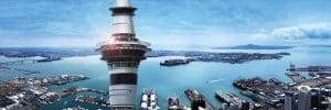 Auckland harbor skyline